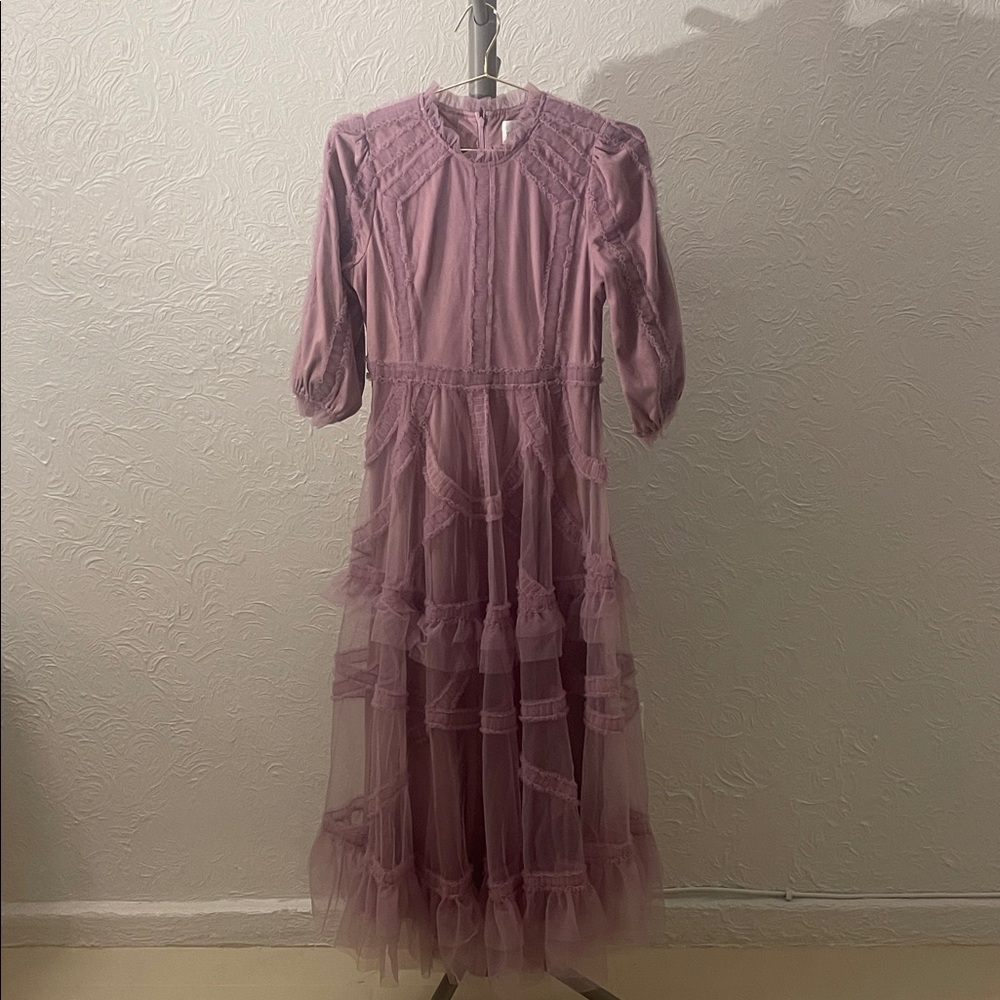 Dainty Jewells Lavender Long Sleeve Dress